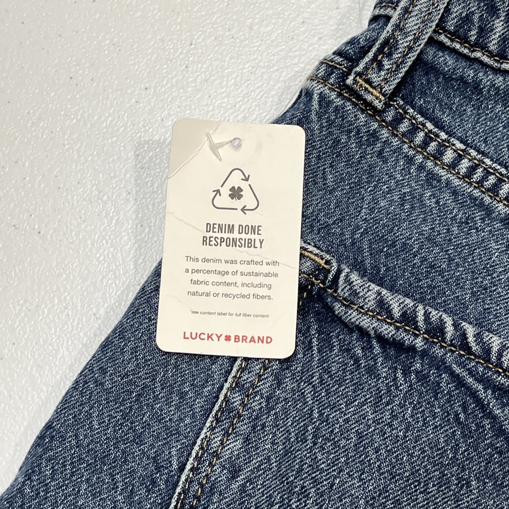 Lucky Brand Jeans 90s Loose High Rise Crop Denim Size 14/32 Baggy Y2K Casual - Picture 11 of 13